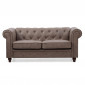 Canapé 2 Places "Chesterfield" 157cm Marron Vintage|Canape|Paris Prix