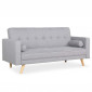 Canapé Convertible 3 Places Scandinave "Navya" Gris Clair|Canape|Paris Prix