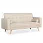 Canapé Convertible 3 Places Scandinave "Navya" Beige|Canape|Paris Prix