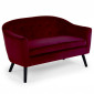 Canapé Scandinave Velours "Lopy" 129cm Bordeaux|Canape|Paris Prix