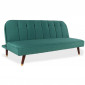 Canapé Convertible en Velours "Seattle" 180cm Vert|Canape|Paris Prix