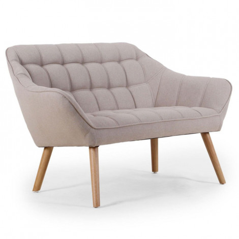 Canapé 2 Places Scandinave "Taone" 128cm Beige|Canape|Paris Prix