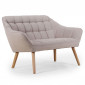 Canapé 2 Places Scandinave "Taone" 128cm Beige|Canape|Paris Prix