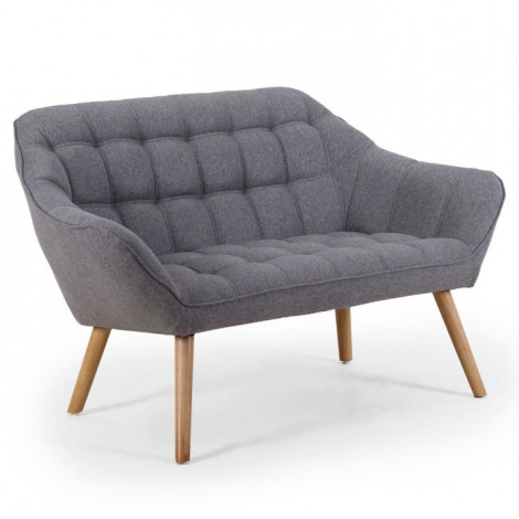 Canapé 2 Places Scandinave "Taone" 128cm Gris|Canape|Paris Prix