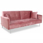 Canapé Convertible 3 Places "Lacla" 191cm Rose|Canape|Paris Prix