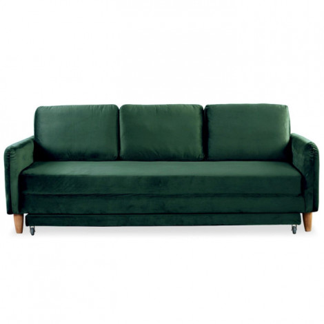 Canapé Convertible en Velours "Zefli" 210cm Vert|Canape|Paris Prix