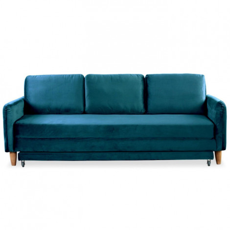 Canapé Convertible en Velours "Zefli" 210cm Bleu|Canape|Paris Prix