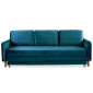 Canapé Convertible en Velours "Zefli" 210cm Bleu|Canape|Paris Prix