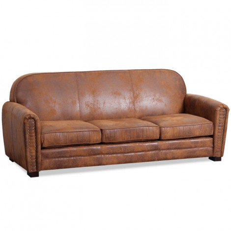 Canapé Club Vintage "Balista" 195cm Marron|Canape|Paris Prix