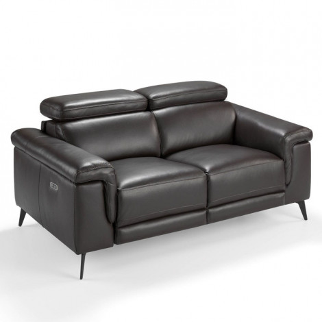 Canapé 2 Places en Cuir "Relax" 170cm Chocolat|Canape|Paris Prix
