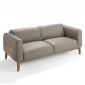 Canapé 3 Places en Cuir "Maelle" 209cm Taupe|Canape|Paris Prix