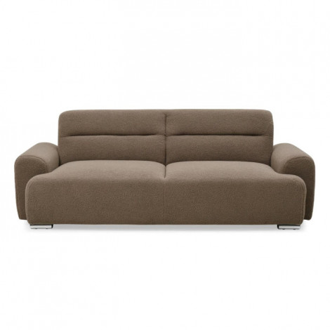 Canapé Convertible 3 Places Bouclette "Trey" 223cm Taupe|Canape|Paris Prix