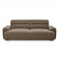 Canapé Convertible 3 Places Bouclette "Trey" 223cm Taupe|Canape|Paris Prix