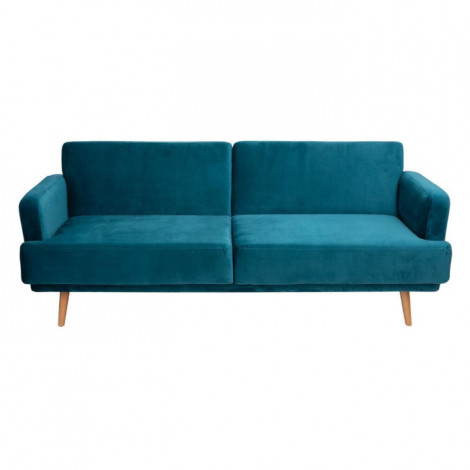 Canapé Convertible 3 Places "Jack" 214cm Bleu Canard|Canape|Paris Prix