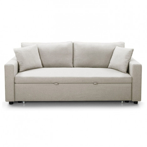 Canapé 3 Places Convertible "Zolan" 194cm Beige|Canape|Paris Prix
