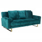 Canapé Convertible Velours "Albine" 210cm Vert|Canape|Paris Prix
