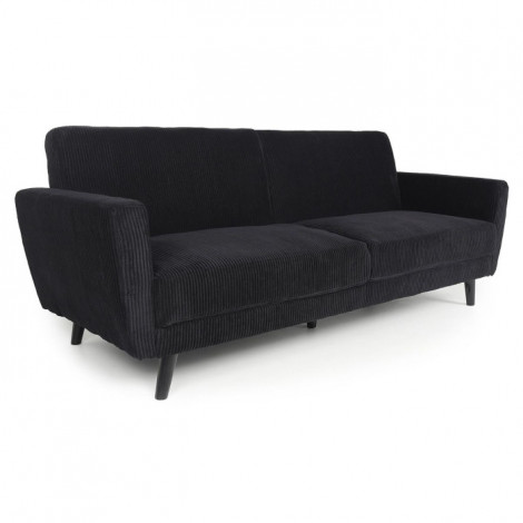 Canapé Convertible en Velours "Garry" 220cm Noir|Canape|Paris Prix