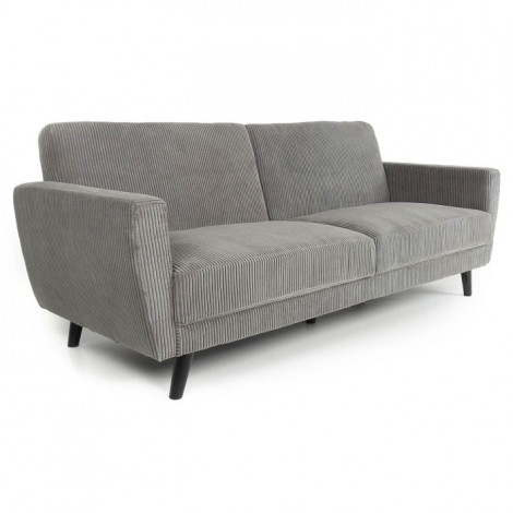 Canapé Convertible en Velours "Garry" 220cm Gris|Canape|Paris Prix