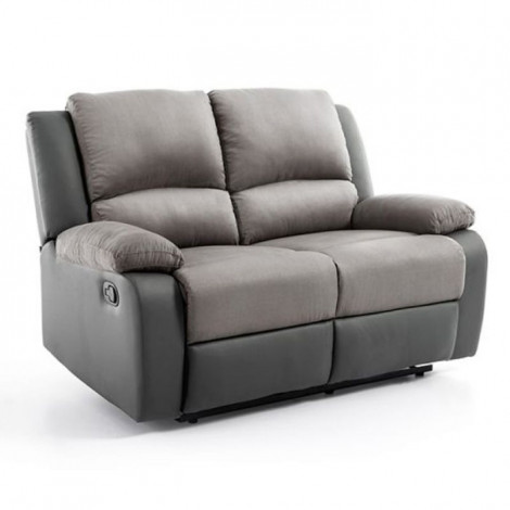 Canapé de Relaxation Microfibre "Polo" 143cm Gris Clair|Canape|Paris Prix