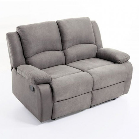 Canapé de Relaxation Microfibre "Polo" 143cm Gris|Canape|Paris Prix