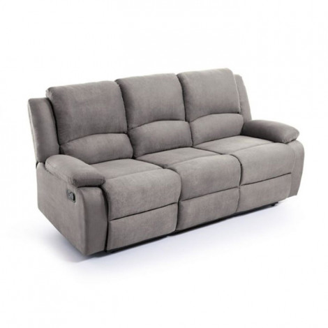 Canapé de Relaxation Microfibre "Polo" 193cm Gris|Canape|Paris Prix