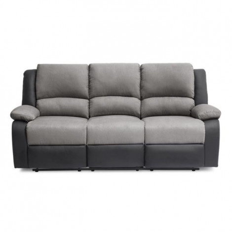 Canapé de Relaxation "Polo" 193cm Gris & Noir|Canape|Paris Prix