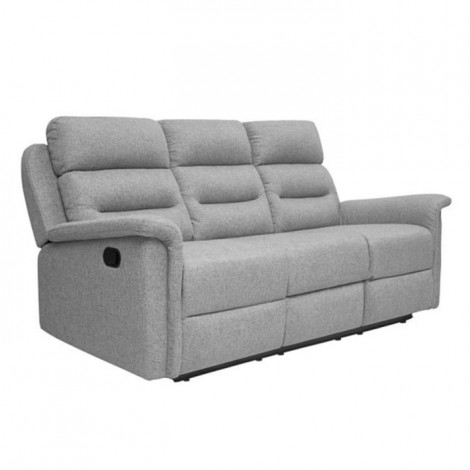 Canapé de Relaxation 3 Places Tissu "Kato" 191cm Gris|Canape|Paris Prix