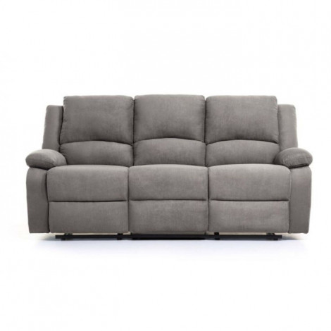 Canapé de Relaxation Électrique Microfibre "Ota" 193cm Gris|Canape|Paris Prix