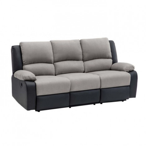 Canapé de Relaxation Électrique "Ota" 193cm Gris & Noir|Canape|Paris Prix