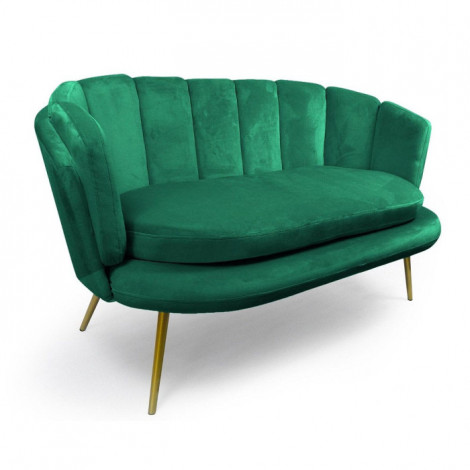 Canapé 2 Places en Velours "Dabren" 138cm Vert|Canape|Paris Prix