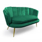 Canapé 2 Places en Velours "Dabren" 138cm Vert|Canape|Paris Prix