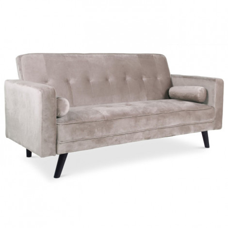 Canapé Convertible 3 Places Scandinave "Navya" Taupe|Canape|Paris Prix