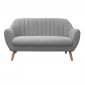 Canapé 2 Places Design "Sofia" 142cm Gris|Canape|Paris Prix