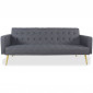 Canapé Convertible Design "Tybio" 175cm Gris|Canape|Paris Prix