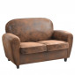 Canapé Club Vintage "Confortable" 139cm Marron|Canape|Paris Prix