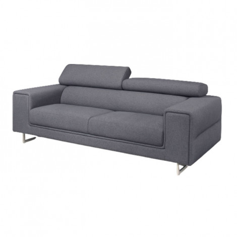 Canapé 3 Places Design "Myles" 223cm Gris Anthracite|Canape|Paris Prix