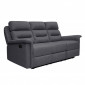 Canapé de Relaxation 3 Places Tissu "Kato" 191cm Gris Foncé|Canape|Paris Prix