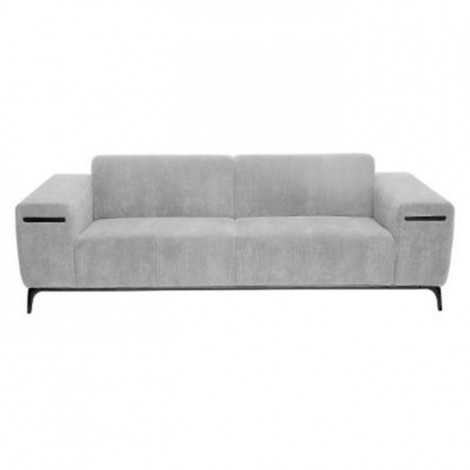 Canapé 3 Places Velours Côtelé "Chris" 230cm Gris|Canape|Paris Prix