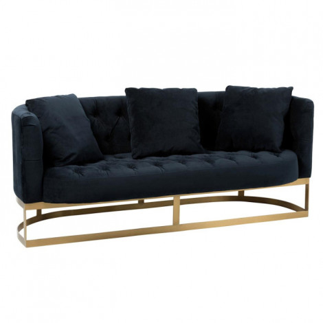 Canapé 2 Places Velours "Wilson" 180cm Anthracite|Canape|Paris Prix