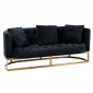 Canapé 2 Places Velours "Wilson" 180cm Anthracite|Canape|Paris Prix