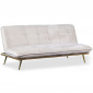 Canapé Convertible en Velours "Floran" 182cm Beige|Canape|Paris Prix