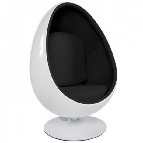 Fauteuil Design "Eggs" 133cm Blanc & Noir|Fauteuil / Chauffeuse|Paris Prix