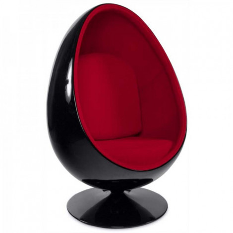 Fauteuil Design "Eggs" 133cm Noir & Rouge|Fauteuil / Chauffeuse|Paris Prix