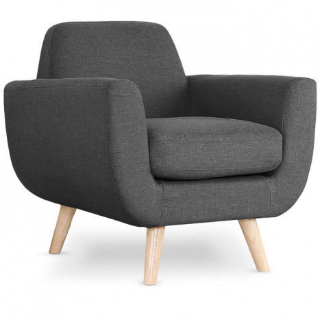 Fauteuil Design "Miramas" 81cm Gris Foncé|Fauteuil / Chauffeuse|Paris Prix
