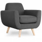 Fauteuil Design "Miramas" 81cm Gris Foncé|Fauteuil / Chauffeuse|Paris Prix