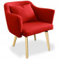 Fauteuil Scandinave en Tissu "Delante" 67cm Rouge|Fauteuil / Chauffeuse|Paris Prix