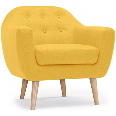 Fauteuil Scandinave Tissu "Lopy" 78cm Jaune|Fauteuil / Chauffeuse|Paris Prix