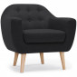 Fauteuil Scandinave Tissu "Lopy" 78cm Noir|Fauteuil / Chauffeuse|Paris Prix