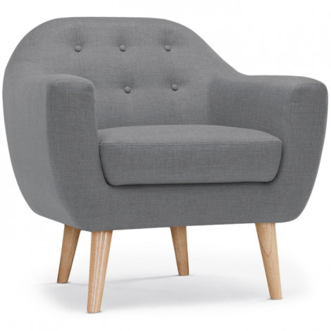 Fauteuil Scandinave Tissu "Lopy" 78cm Gris|Fauteuil / Chauffeuse|Paris Prix