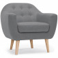 Fauteuil Scandinave Tissu "Lopy" 78cm Gris|Fauteuil / Chauffeuse|Paris Prix
